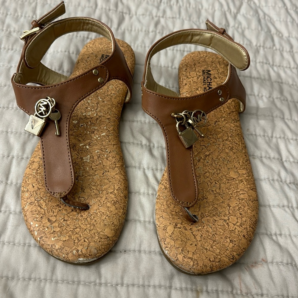 Michael Kors girls brown sandals size 3